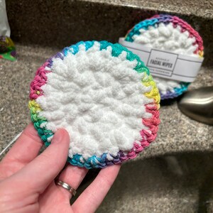 Set of 3 Reusable Facial Rounds; Crafty Facial Rounds; Eco-Friendly; Reusable; Facial Rounds; Makeup Removal Pads; Handmade - READY TO SHIP