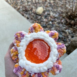 Boo Boo Buddy Ice Pack for Kids Pain Reliever for Children Crochet Flower Handmade READY TO SHIP image 2