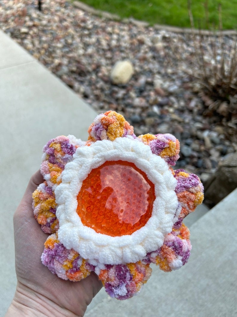 Boo Boo Buddy Ice Pack for Kids Pain Reliever for Children Crochet Flower Handmade READY TO SHIP image 2