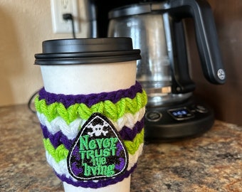 Halloween Cup Cozy • Spooky Coffee Sleeve for Halloween Lovers