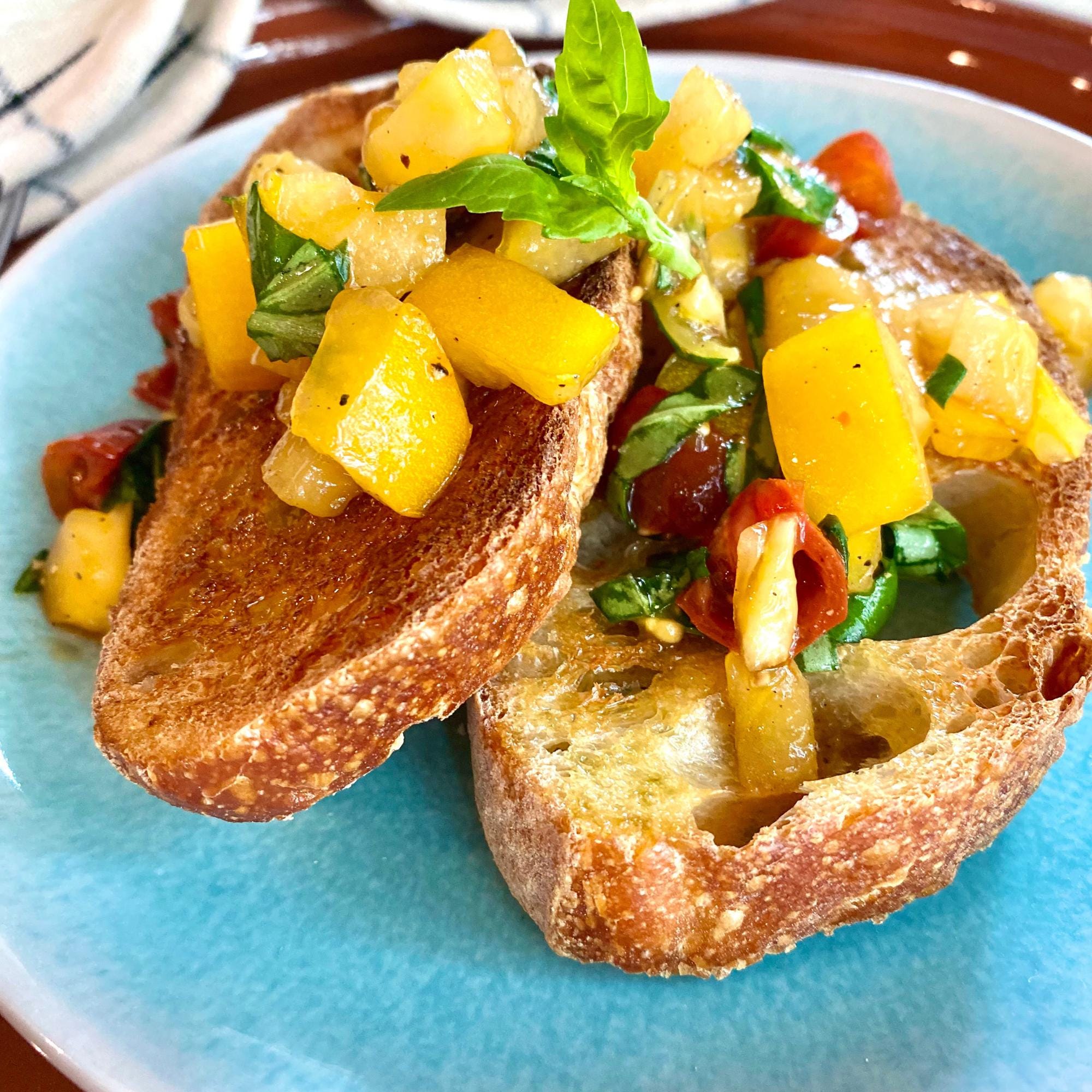 Bruschetta Recipe Vegetarian Appetizers Indian RECIPE Golden