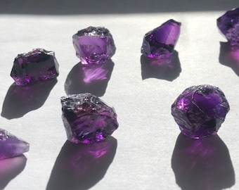 Natural Amethyst Faceting Rough, 33.4 gr, 167ct, 9 pc.