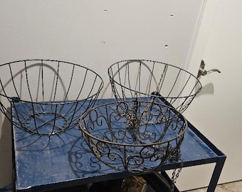 metal wire hanging baskets
