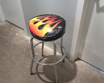 flame design bar stool