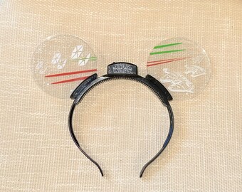 DISNEY Star Wars Light-Up LED Mickey Ears Death Star Tie & Star Fighter Exclnt!