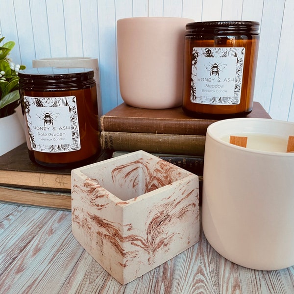 Spring Organic Beeswax Container Candles | Essential Oils | All Natural | Clean Burning | Plastic Free | Recyclable | Eco Friendly