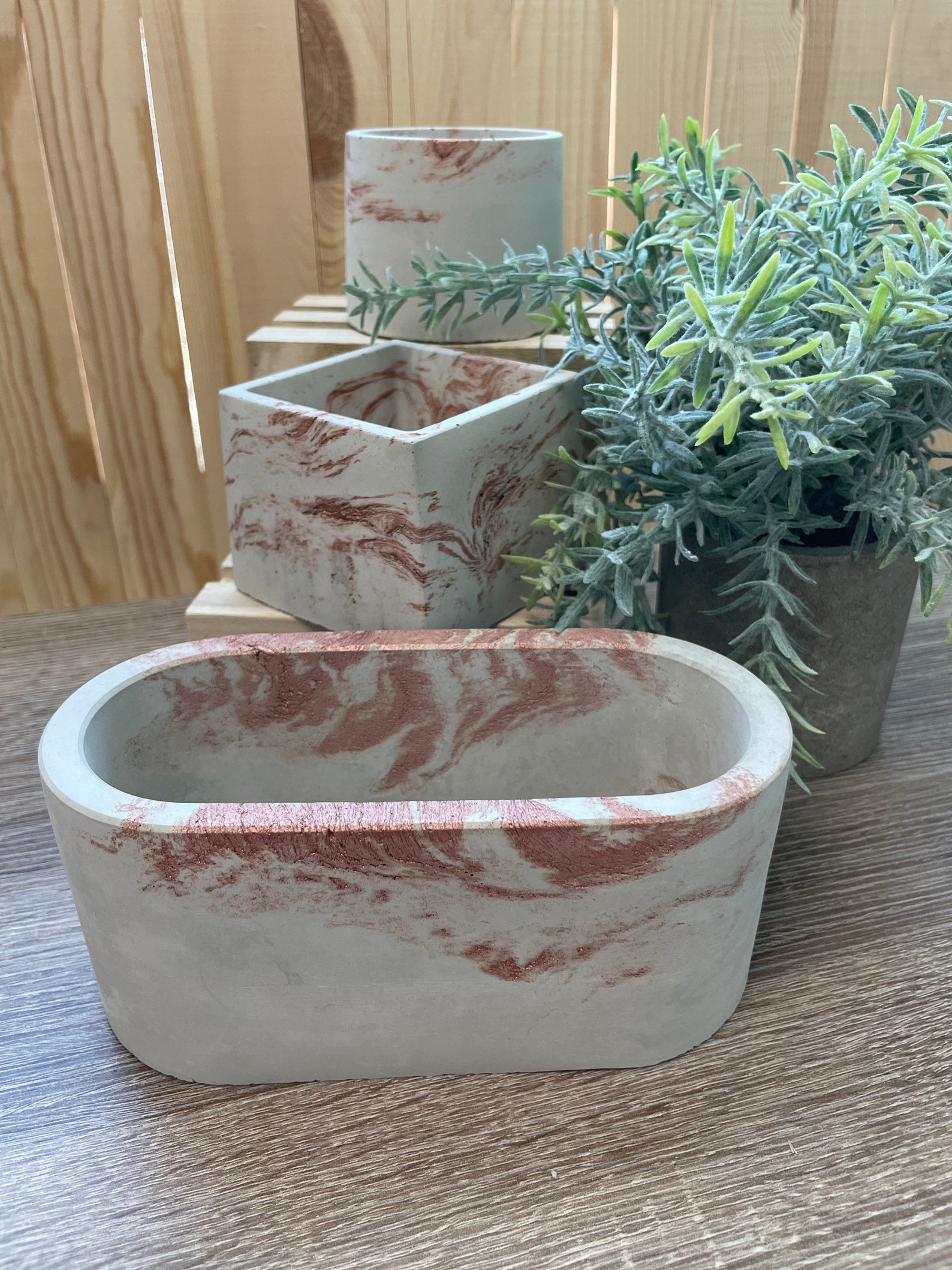 Large Organic Beeswax Wood Wick Concrete Candles Plastic Free All