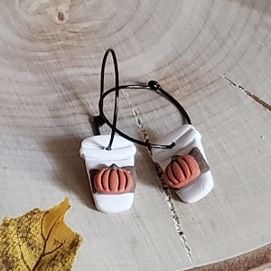 Clay Fall Earrings | PSL coffee hoops