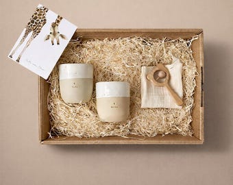Geschenkbox Mama Papa | Geschenk zur Geburt | Baby Geschenkset | Geschenk für werdende Eltern