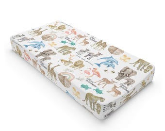 Personalized God's Little Promise Changing Pad Cover, Inspired by Noah's Ark Genesis  9:13, Baby Shower Gift, Baptism Gift