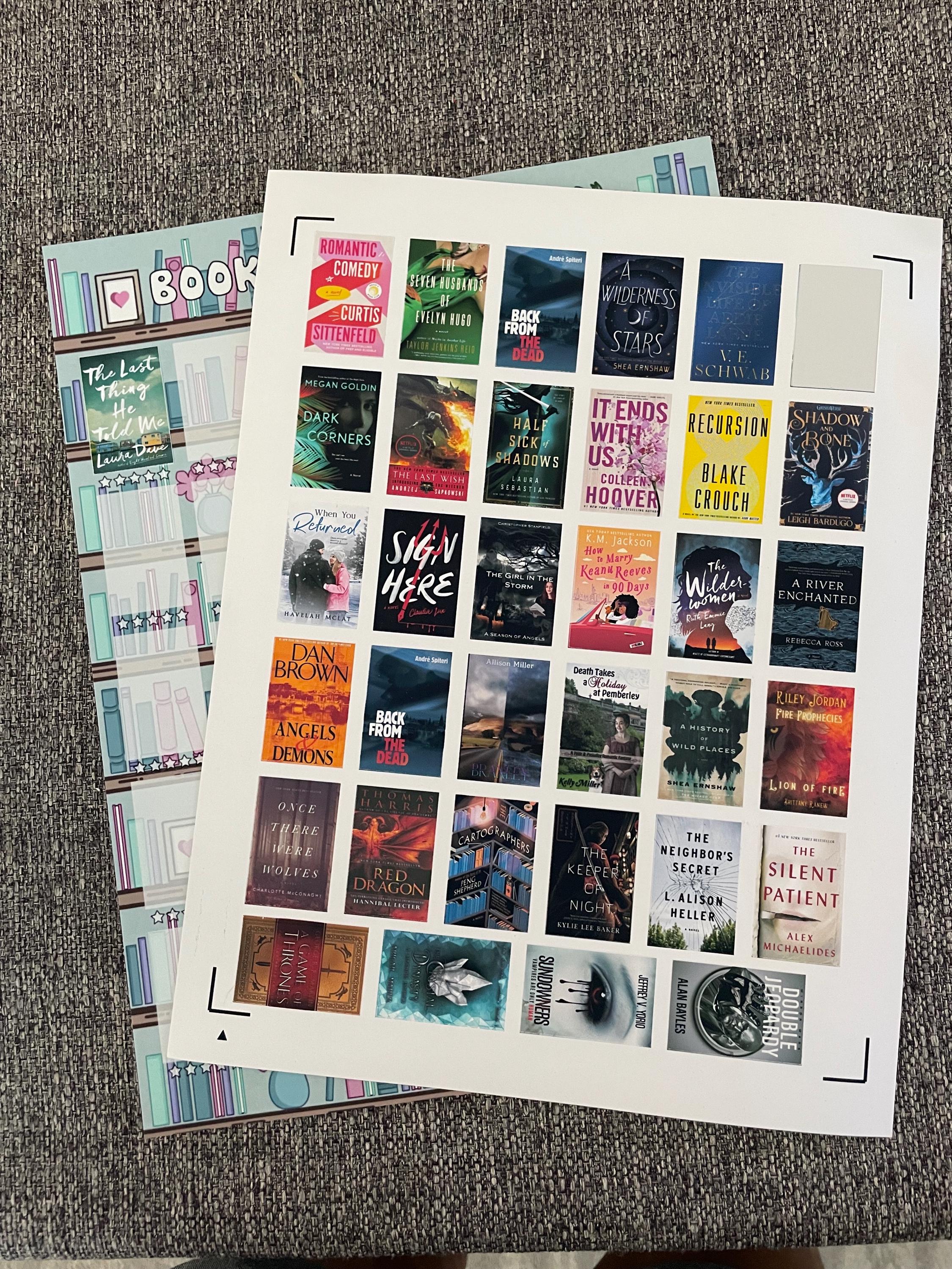 Book Stickers (for Our Book Tracker Posters) Matte - Cover or Spine - Etsy