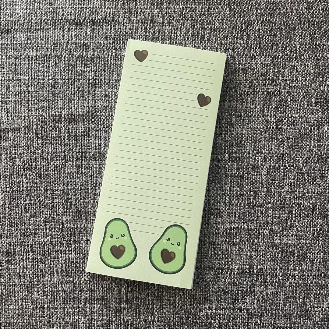 Avocado Notepad - 3.5x8.5 Inches - 50 Sheets - Etsy