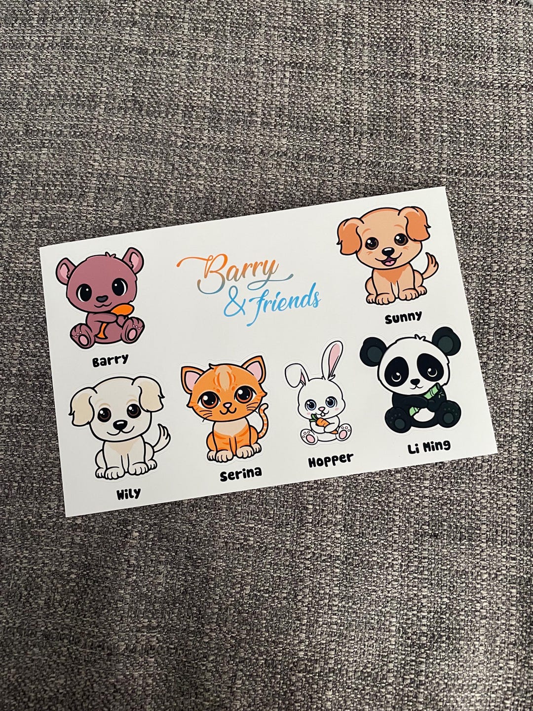 Barry and Friends Sticker Sheet - Etsy