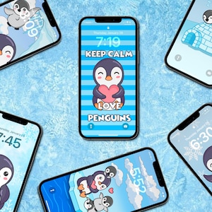 Penguin Family Phone Wallpapers (Set of 6)