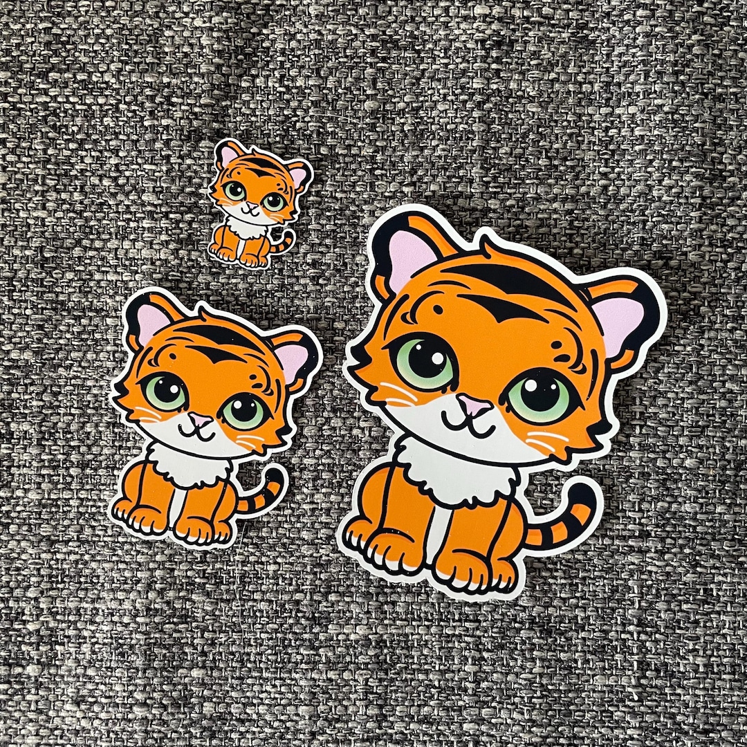 Tiger Sticker - Multiple Sizes - Etsy