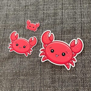 Crab Sticker - Multiple Sizes