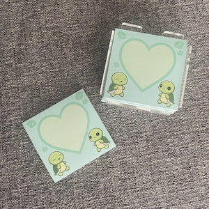 Turtle Heart Post it Notepad - 3 inch