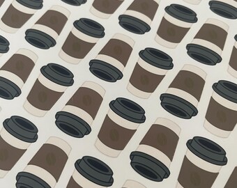 Coffee Cup Sticker Sheet - for Bullet Journaling