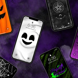 Halloween Themed Phone Wallpapers (Set of 6)
