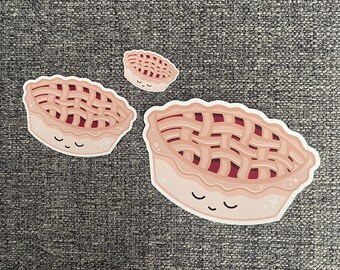 Pegatina de tarta de manzana (varios tamaños)