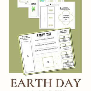 Earth Day Lapbook, Earth Day Printables, Earth Day Worksheet, Recycling activities, Earth Day Activities for Kids, Recycling Worksheets