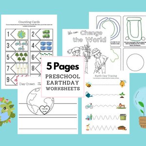 Earth Day Printable, Preschool Printable Worksheets, Kindergarten Earth Day Activities, Homeschool Earth Day Learning Activities, Worksheets