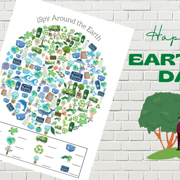 Earth Day iSpy, Printable Worksheet,  Environment Worksheet,  Preschool, Kindergarten, Spring Activity, Earth Day Printables, Seek and Find,