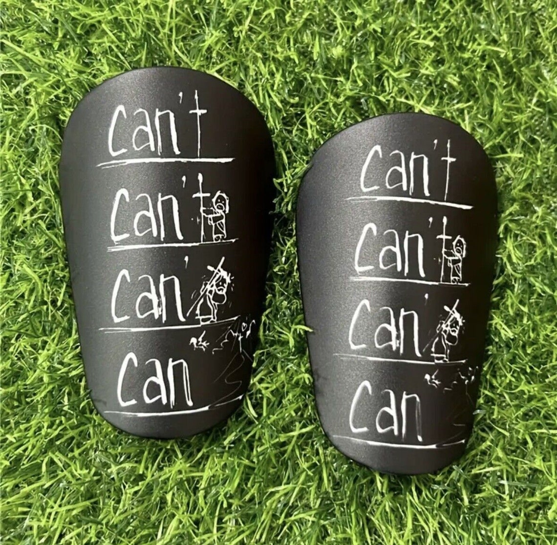 Football Shin Pads "can't Can't Can" Custom Mini - Etsy UK