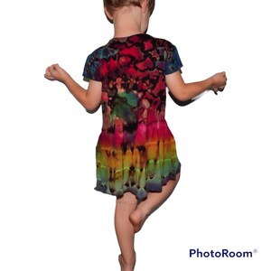 Size 5/6 Kids Reverse Tie Dye Rainbow Sundress