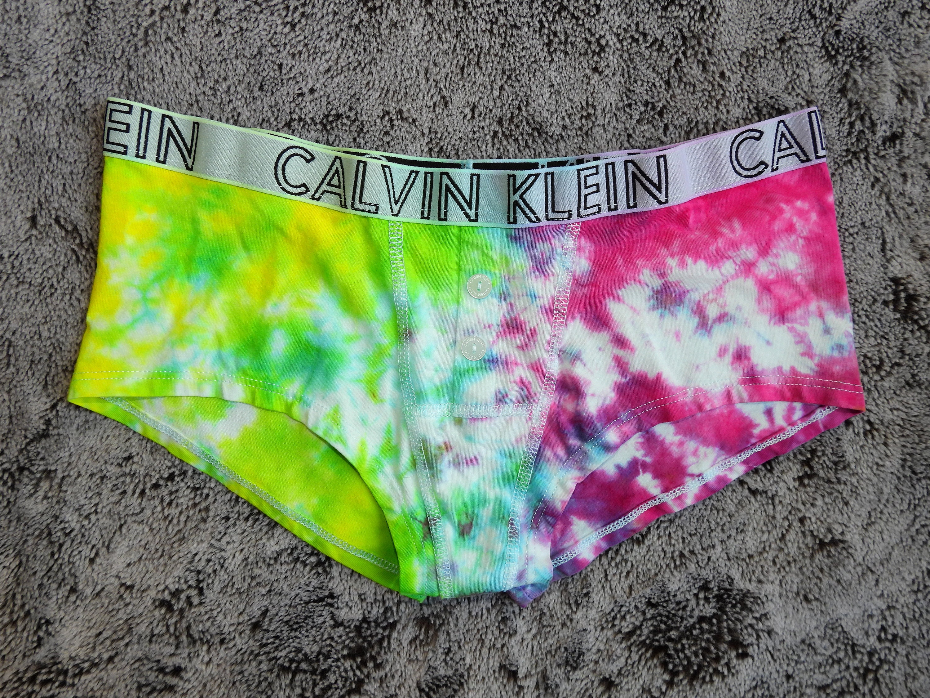Medium Calvin Klein Boy Short Underwear Rainbow Tie Dyed - Etsy Hong Kong