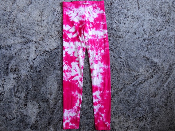 Girls Size Large 10-12 Hot Pink Tie Dye Cotton Leggings Fits Aged 10 12 Old  Navy Brand Hand Tie-dyed -  UK