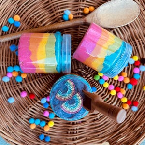 Rainbow Playdough Jars