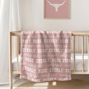 Personalized Western Baby Blanket, Cowgirl Blanket Gift for Girl, Cowgirl Blanket, Cowboy Nursery Decor Baby Lovey Bedding, Baby Shower Gift