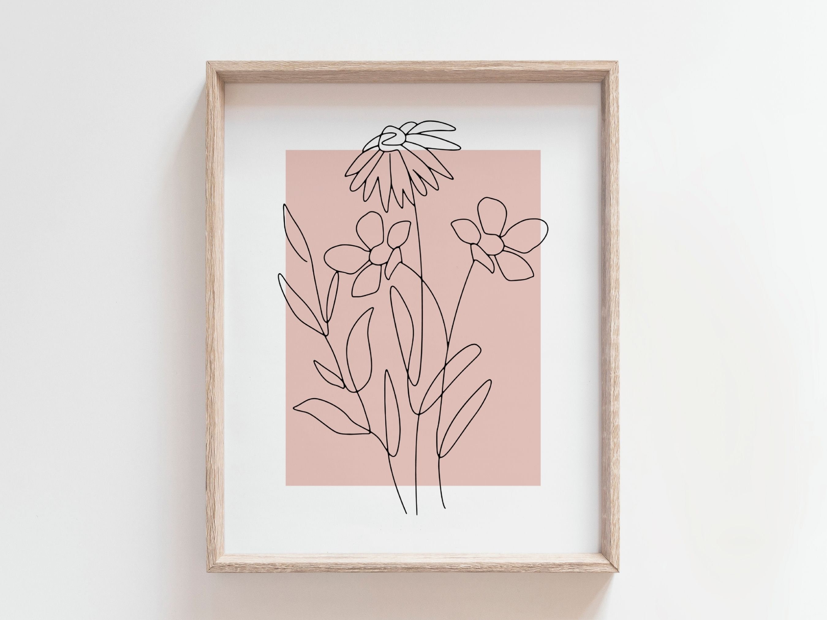 Blush Pink Floral Nursery Wall Art Prints Set of 3, Girl Nursery Decor ...