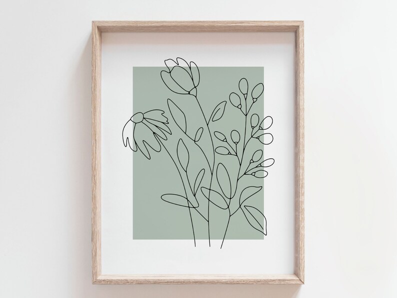 Sage Green Floral Nursery Wall Art Prints Set of 3, Girl Nursery Decor ...