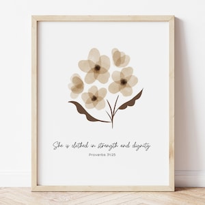 Christian Flower Nursery Decor, Girl Nursery Bible Verse, Baby Girl ...