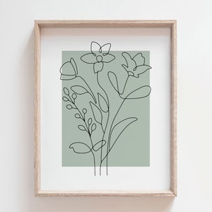 Sage Green Floral Nursery Wall Art Prints Set of 3, Girl Nursery Decor ...