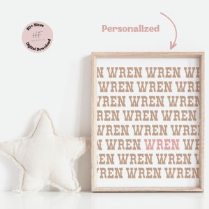 Cowgirl westerse kwekerij naam afdrukken, Blush roze rustieke kwekerij decor, westerse meisje kamer decor, Rodeo baby afdrukbare kunst