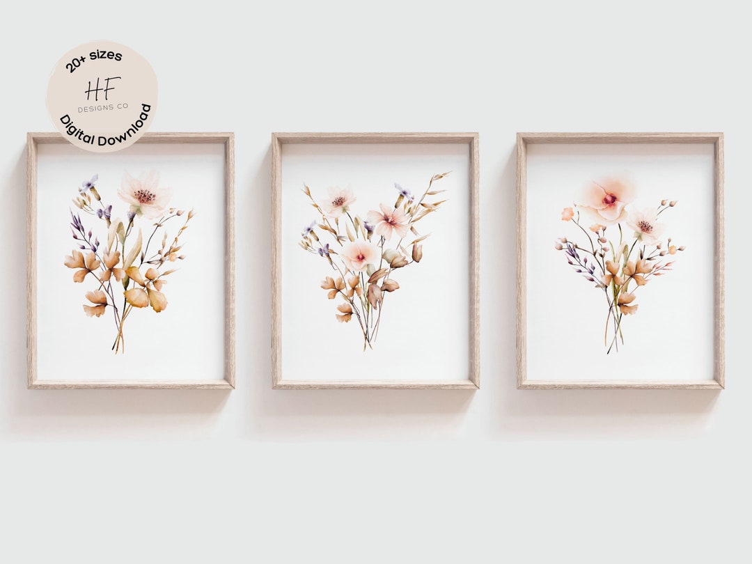 Neutral Nursery Wall Art Prints Set of 3, Girl Nursery Decor, Girls ...