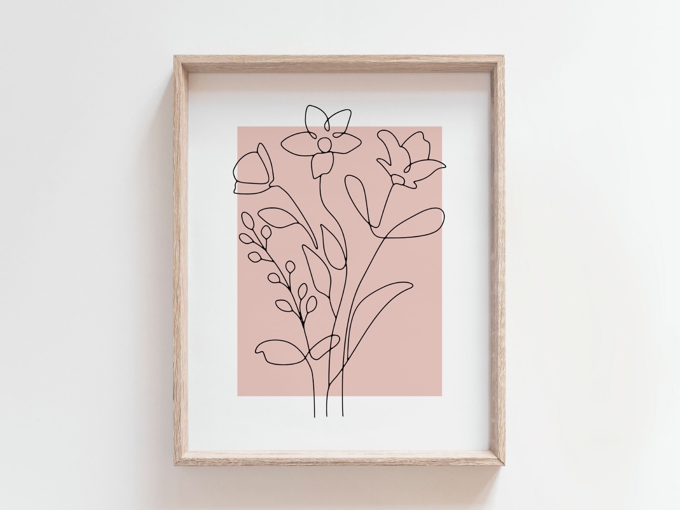 Blush Pink Floral Nursery Wall Art Prints Set of 3, Girl Nursery Decor ...