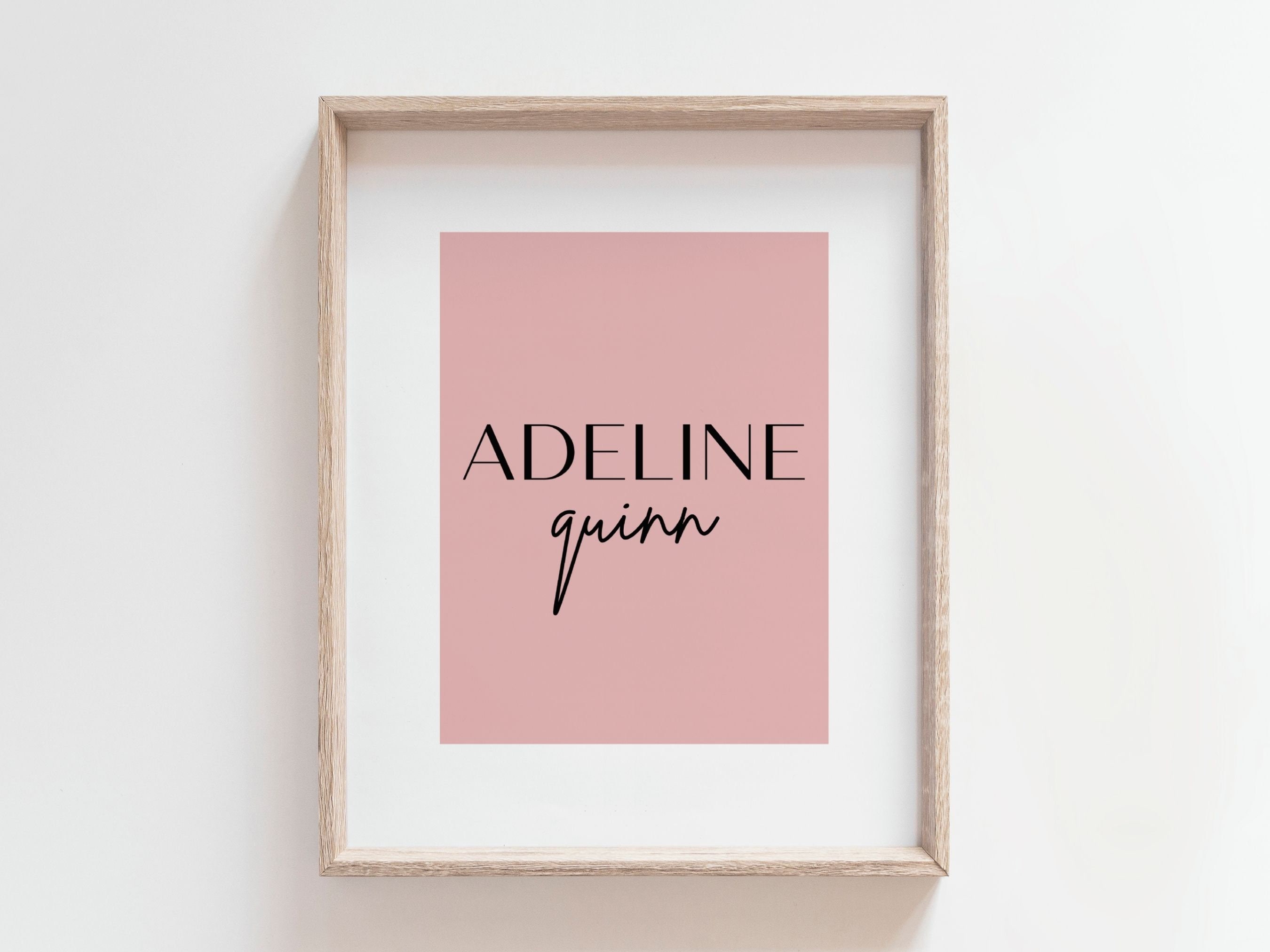 Custom Blush Pink Nursery Wall Art Prints Set of 3, Girl Nursery Decor ...
