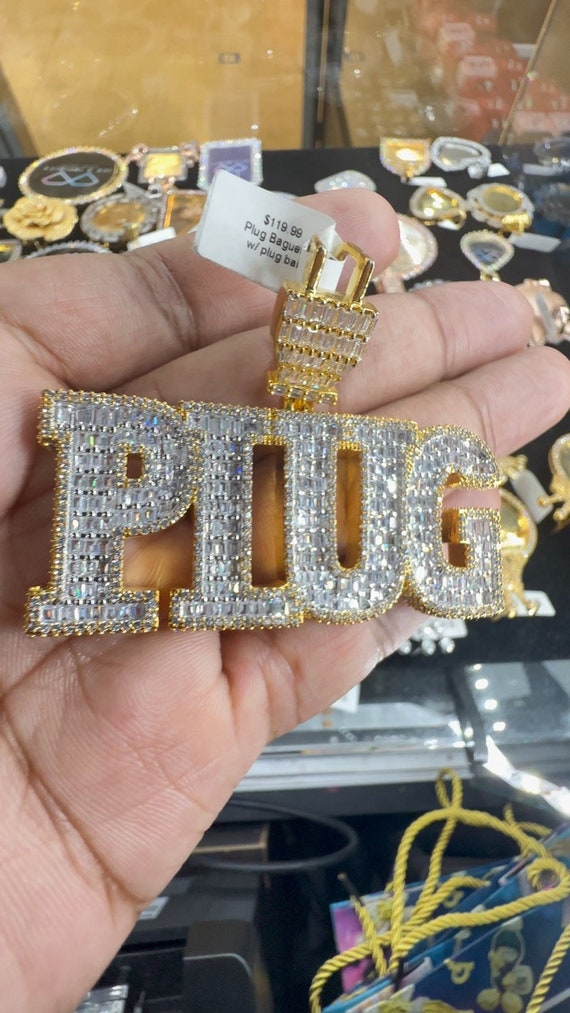 Gold plug pendant best sale