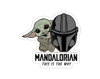 Mandalorian & Grogu Die-Cut Stickers - Durable - Stylish