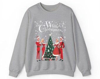 Vintage-Inspired 'White Christmas' Movie Sweatshirt - Cozy Winter Apparel