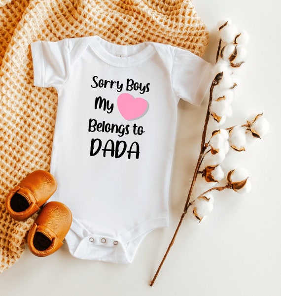 Daddy Onesie Baby Girl Onesie My First Love Is My Father Etsy