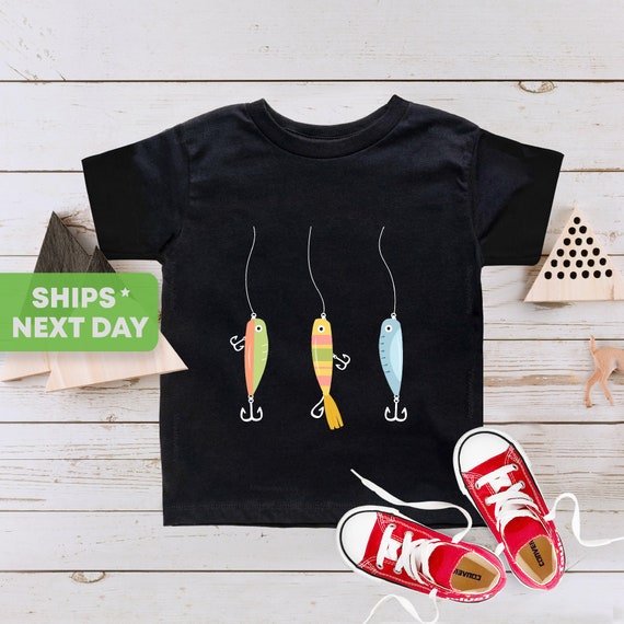 Fishing Lures Kids Shirt, Summer Fishing Top, Fishing Clothes