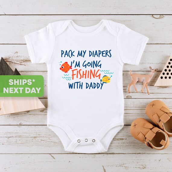 Buy Pack My Diapers I Am Going Fishing With Daddy Onesie®, Dirty Diapers  Onesie®, Daddy Onesie®, Diaper Baby Bodysuit, Father's Day Gift Online in  India 