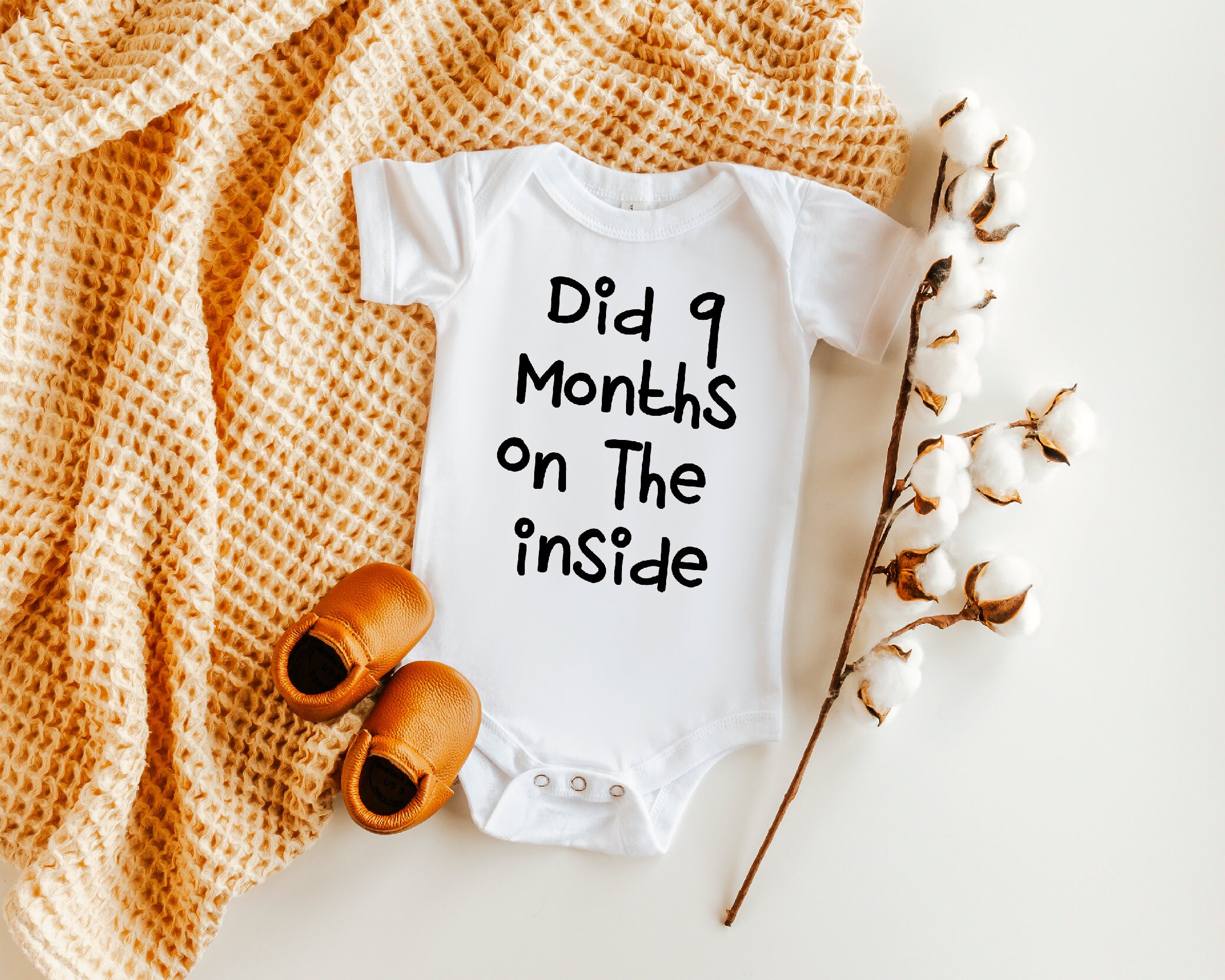 Did 9 Months On The Inside Baby Onesie Funny Criminal Baby