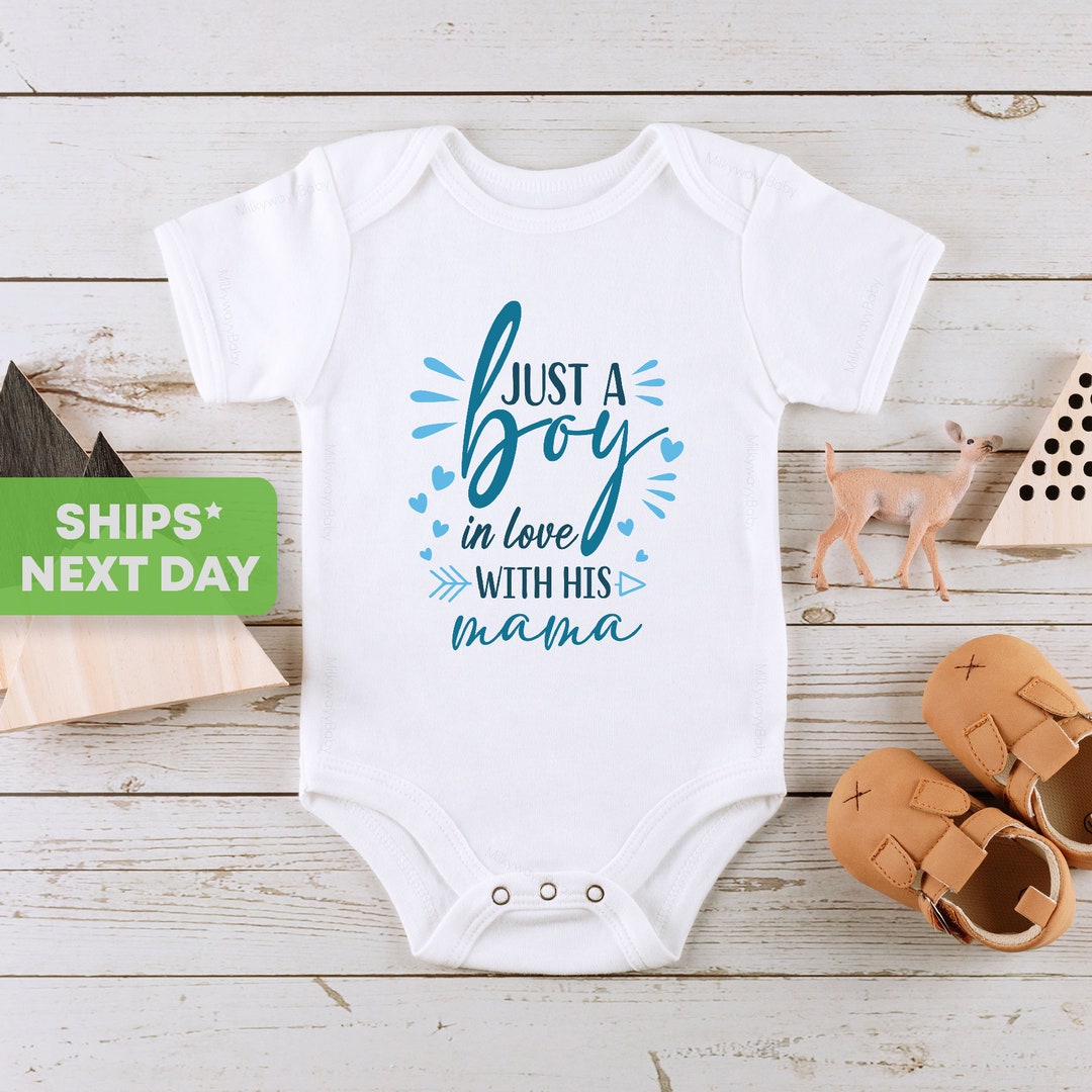 Mama's Boy Onesie® Just a Boy in Love With His Mama Etsy