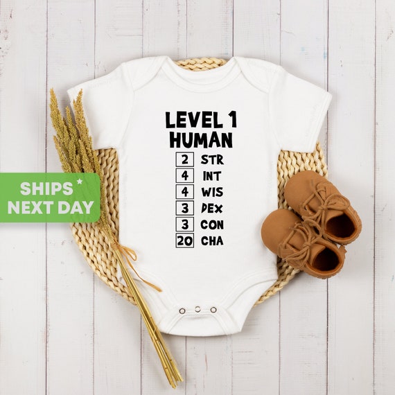 Level One Human Baby Onesie Little Gamer Baby Onesie Beginner